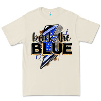 Back The Blue With Lightning Bolt Premium Tee | Teevron