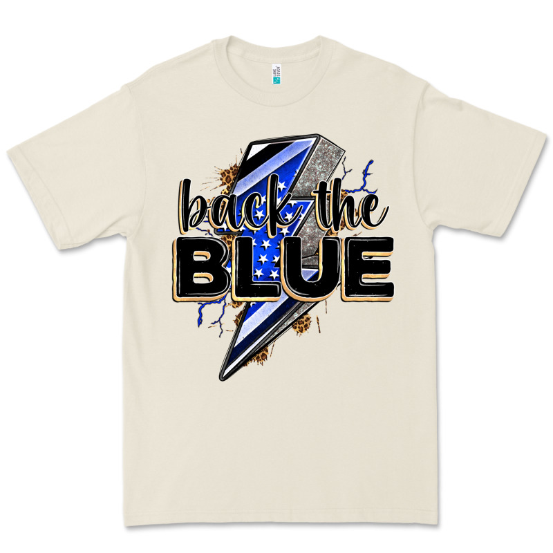 Back The Blue With Lightning Bolt Premium Tee by Zillion Design Studio | Teevron