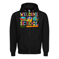Black welcome school Zipper Hoodie - NancyCooperArtShop