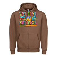 Chestnut welcome school Zipper Hoodie - NancyCooperArtShop