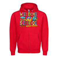Red welcome school Zipper Hoodie - NancyCooperArtShop