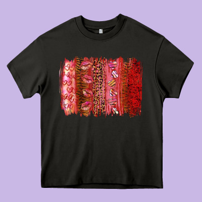 Valentine's Day Brushstroke Heavy Core Tee Designed By Ranaportraitstore