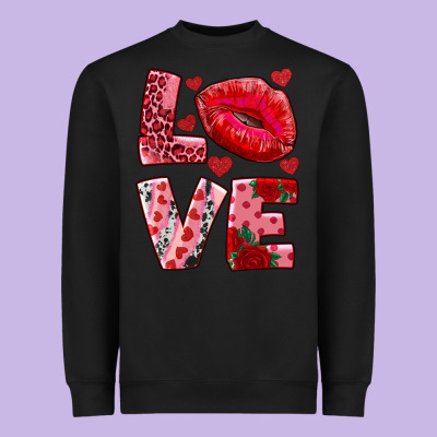 Love Kiss Heavyweight Sweatshirt Designed By Adodesignshop