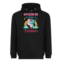 Unicorns Are Born In October Heavyweight Hoodie | Teevron