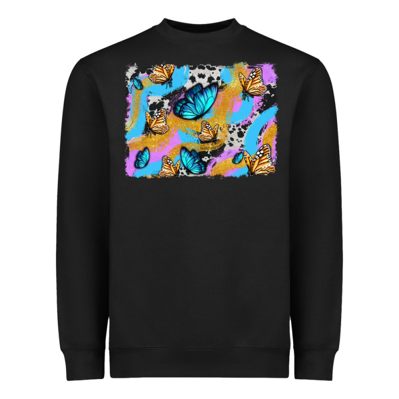 Easter Butterfly With Glitter And Cowhide  Background Heavyweight Sweatshirt by Artiststas | Teevron