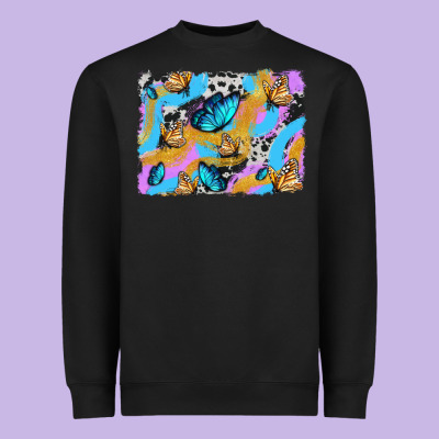 Easter Butterfly With Glitter And Cowhide  Background Heavyweight Sweatshirt Designed By Artiststas