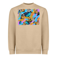 Mushroom easter butterfly with glitter and cowhide  background Heavyweight Sweatshirt - Artiststas