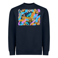 Navy easter butterfly with glitter and cowhide  background Heavyweight Sweatshirt - Artiststas