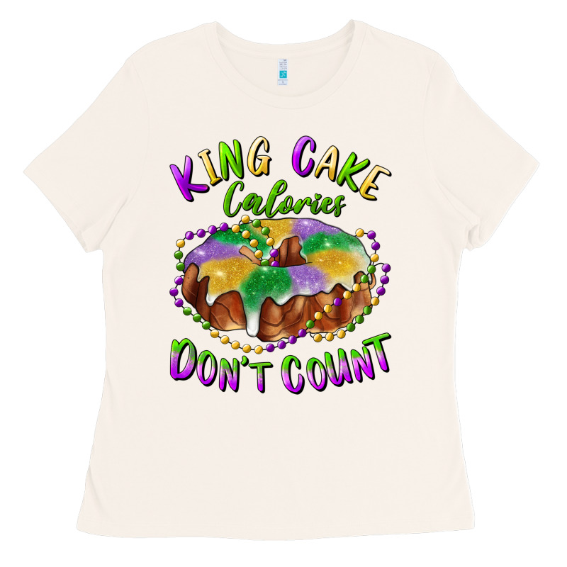Mardi Gras King Cake Calories Don't Count Ladies Tee by RanaPortraitStore | Teevron