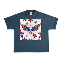 Midnight Navy patriotic eagle wing Urban Heavy Tee - BundleAndBundleShop