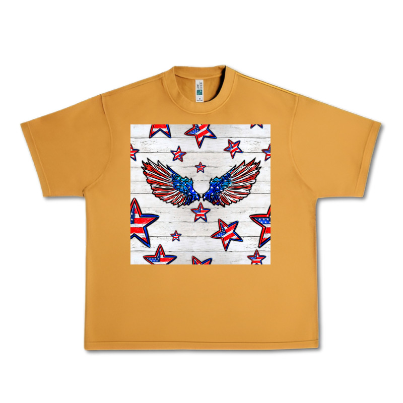 Patriotic Eagle Wing Urban Heavy Tee by BundleAndBundleShop | Teevron