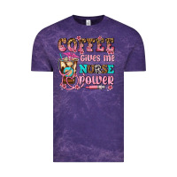 Cloud Purple coffee gives me nurse power Vintage Tee - AdoDesignShop