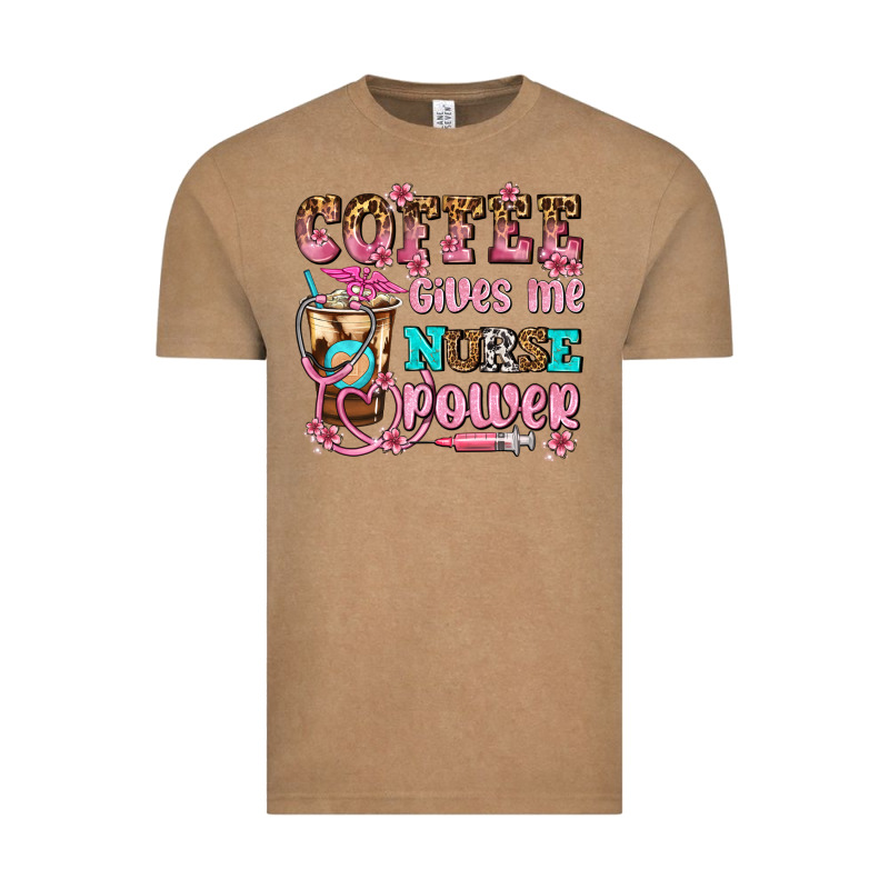 Coffee Gives Me Nurse Power Vintage Tee by AdoDesignShop | Teevron