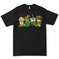 Black cactus coffee cups Premium Tee - AdoDesignShop