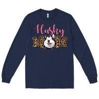Navy Husky Mom Long Sleeve Tee - Jasminsmagicworld