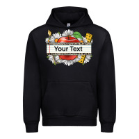 Black floral teacher custom name Urban Hoodie - CowGirlArtShop