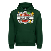 Forest Green floral teacher custom name Urban Hoodie - CowGirlArtShop