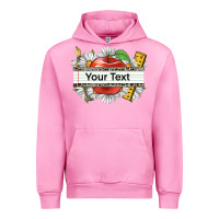 Fuchsia Pink floral teacher custom name Urban Hoodie - CowGirlArtShop