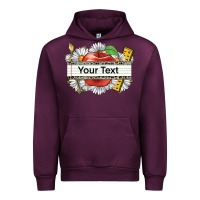 Mauve Wine floral teacher custom name Urban Hoodie - CowGirlArtShop