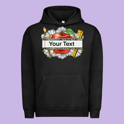 Floral Teacher Custom Name Urban Hoodie Designed By Cowgirlartshop