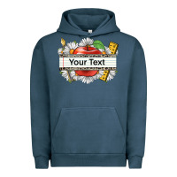 Pigment Midnight Navy floral teacher custom name Urban Hoodie - CowGirlArtShop