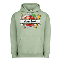 Pigment Oil Green floral teacher custom name Urban Hoodie - CowGirlArtShop