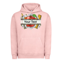 Pigment Salmon floral teacher custom name Urban Hoodie - CowGirlArtShop