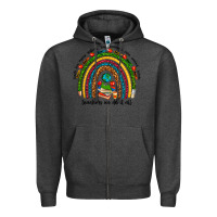 Charcoal Heather teachers we do it all rainbow Zipper Hoodie - NancyCooperArtShop