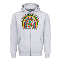 Heather Grey teachers we do it all rainbow Zipper Hoodie - NancyCooperArtShop