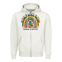 Oatmeal Heather teachers we do it all rainbow Zipper Hoodie - NancyCooperArtShop