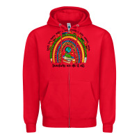 Red teachers we do it all rainbow Zipper Hoodie - NancyCooperArtShop