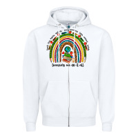White teachers we do it all rainbow Zipper Hoodie - NancyCooperArtShop