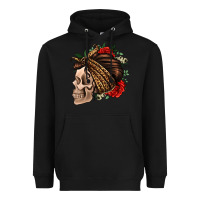 Black leopard bandana and roses skull Heavyweight Hoodie - Jasminsmagicworld
