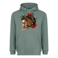 Sage leopard bandana and roses skull Heavyweight Hoodie - Jasminsmagicworld