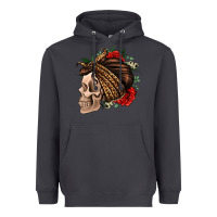 Smoke leopard bandana and roses skull Heavyweight Hoodie - Jasminsmagicworld
