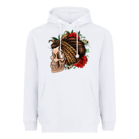 White leopard bandana and roses skull Heavyweight Hoodie - Jasminsmagicworld