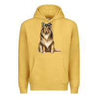 Antique Gold collie with bandanna Premium Hoodie - texasbilliewilder
