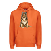 Carrot collie with bandanna Premium Hoodie - texasbilliewilder