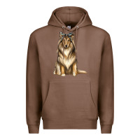 Chestnut collie with bandanna Premium Hoodie - texasbilliewilder