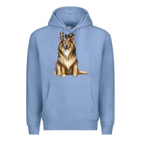 Colony Blue collie with bandanna Premium Hoodie - texasbilliewilder