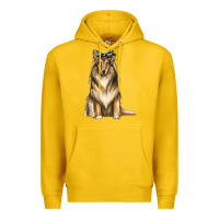 Lemon collie with bandanna Premium Hoodie - texasbilliewilder