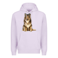 Lilac collie with bandanna Premium Hoodie - texasbilliewilder