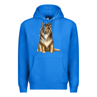True Royal collie with bandanna Premium Hoodie - texasbilliewilder