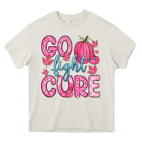 Cream go fight cure Heavy Core Tee - Zillion Design Studio