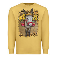 Antique Gold Donkey With Sunflowers Premium Sweatshirt - Bettercallsaul