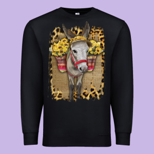Donkey With Sunflowers Premium Sweatshirt Designed By Bettercallsaul