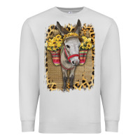 Dove Grey Donkey With Sunflowers Premium Sweatshirt - Bettercallsaul