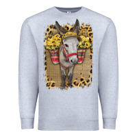 Heather Grey Donkey With Sunflowers Premium Sweatshirt - Bettercallsaul