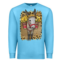 Ocean Blue Donkey With Sunflowers Premium Sweatshirt - Bettercallsaul