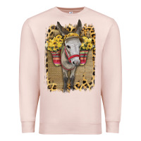 Pale Pink Donkey With Sunflowers Premium Sweatshirt - Bettercallsaul